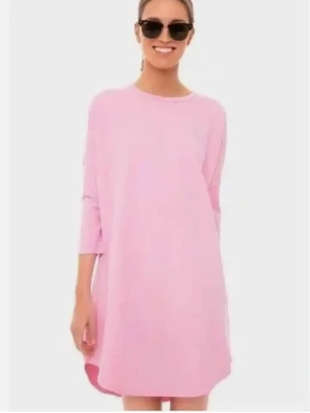 Tuckernuck Pomander Place Pink Oversized Shirt Dress - Picture 2 of 8